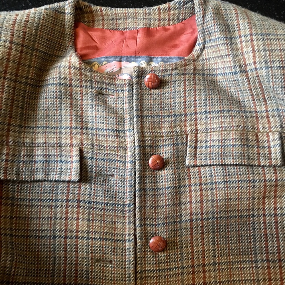 Vintage Mondi Plaid Jacket 100% Wool